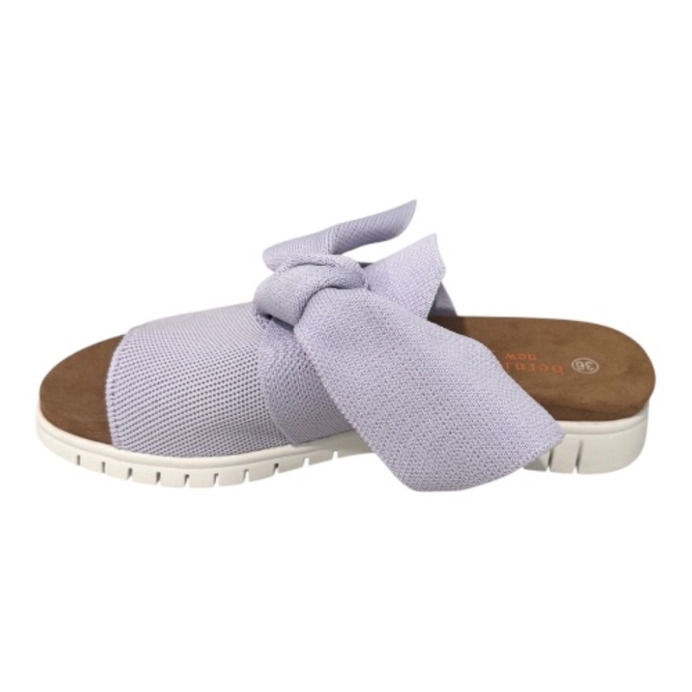 Bernie Mev Freesia Slide sandal, Light Lavender, Bow Detail, Comfort Footbed NWB - Picture 5 of 7
